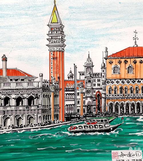 5图威尼斯小镇（威尼斯小镇手绘）